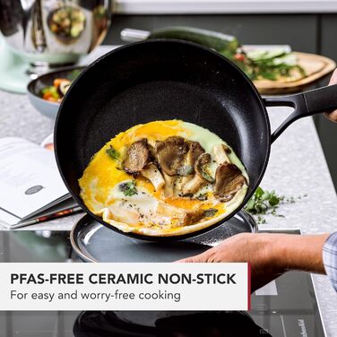 Сковорода-гриль KitchenAid 28 см Classic з антипригарним покриттям, алюміній, для індукційних плит, сумісна з духовкою до 160°C, можна мити в посудомийній машині