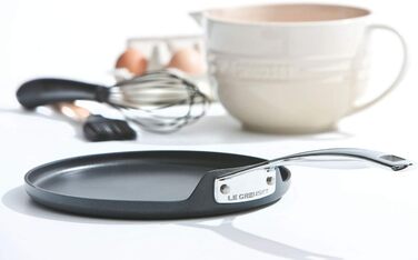 Сковорода для крепів LE CREUSET, діаметр 28 см, антипригарне покриття, для всіх типів плит (включно з індукційними), антрацит/срібло
