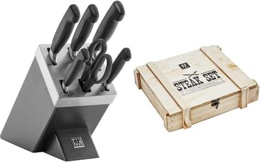 Набір ножів Zwilling Gourmet 7 предметів з автоматичним заточуванням, з набором столових приладів на 12 осіб