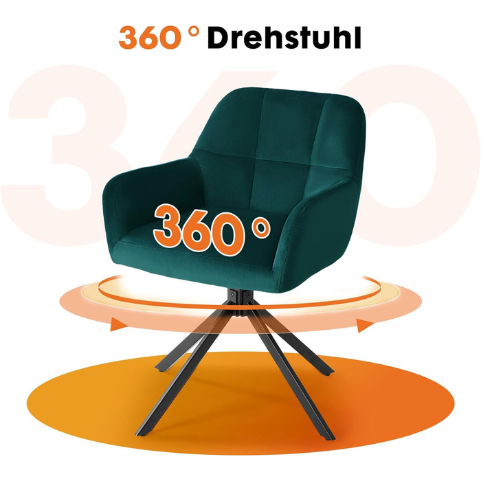 Набір з 2 стільців Sweetcrispy для їдальні, кухня, робочий кабінет, зелений, до 120 кг, з металевими ніжками