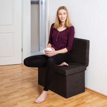 Relaxdays Складаний табурет зі спинкою L