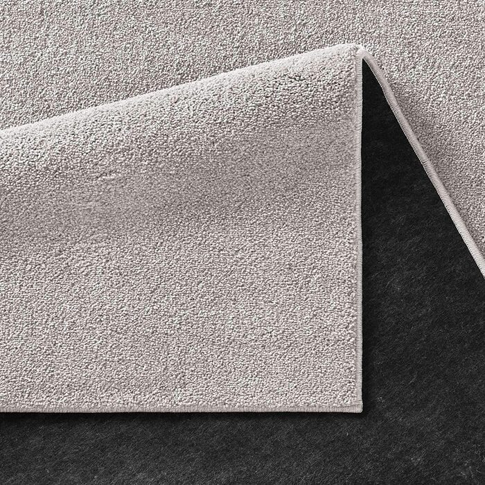 Килим таракарпет з коротким ворсом м'яке дизайнерське однотонне підлогове покриття Мадрид підходить для вітальні, дитячої, спальні та кухні сріблястий колір 080x150 см (140x200 см, сірий)