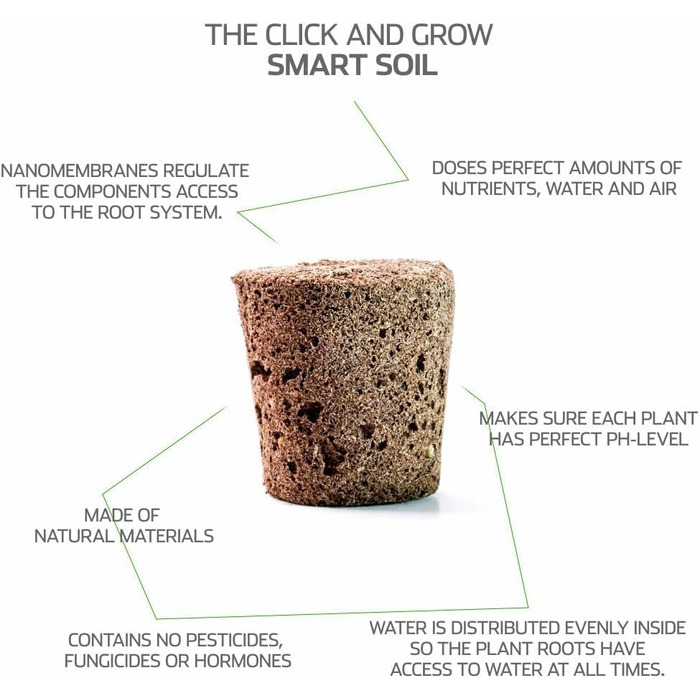 Click and Grow Indoor Garten: Розумний сад для вирощування зелені вдома з LED, 9 капсул (Бежевий)