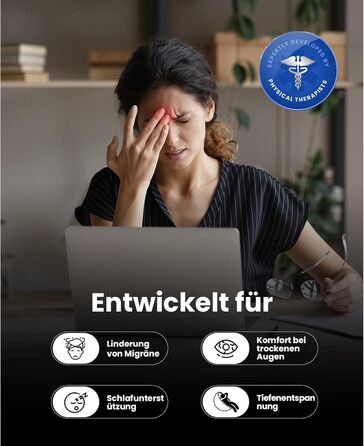 Масажер для очей BOB AND BRAD EyeOasis 3 Elite з підігрівом та охолодженням, маска для очей при мігрені, сухість очей, зняття стресу, покращення сну, сірий колір