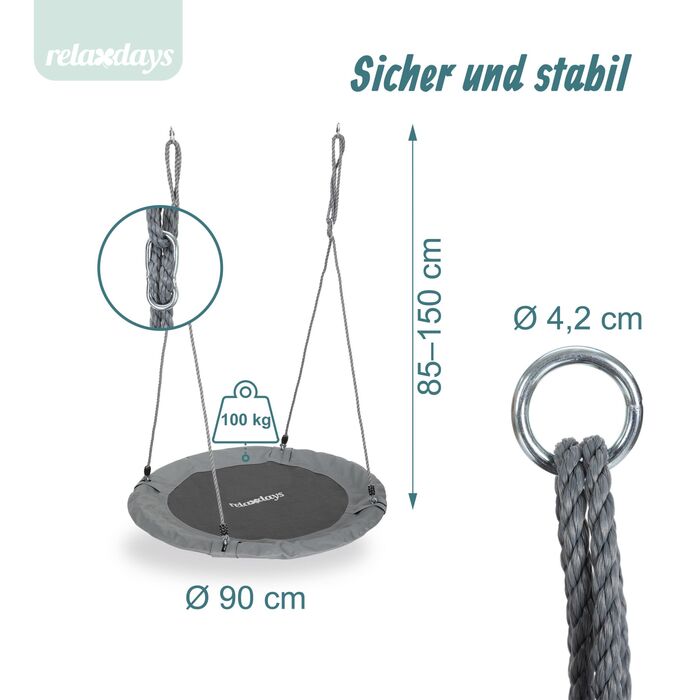 Гніздова гойдалка Relaxdays 90 см