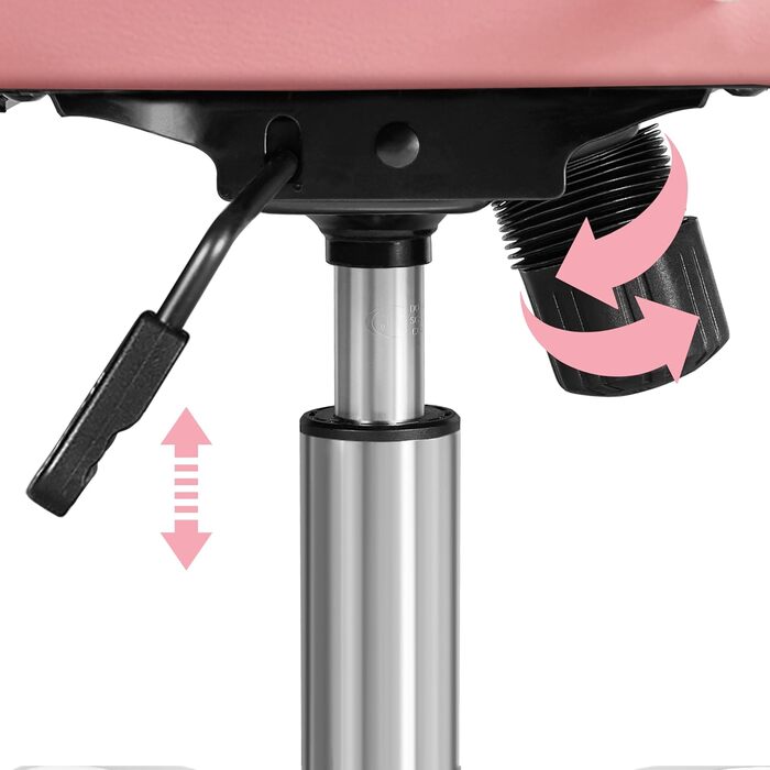 Крісло офісне Yaheetech ергономічне з підлокітниками, для дому та офісу, на коліщатках, рожеве