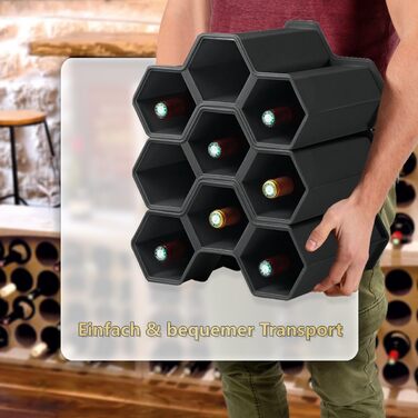 Стійка для вина Stimo на 12 пляшок, пластикова, розширювана, стелаж для напоїв