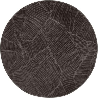 Килимок для ванної кімнати Taracarpet з антиковзаючим покриттям, 80x150 см, зелений з листям