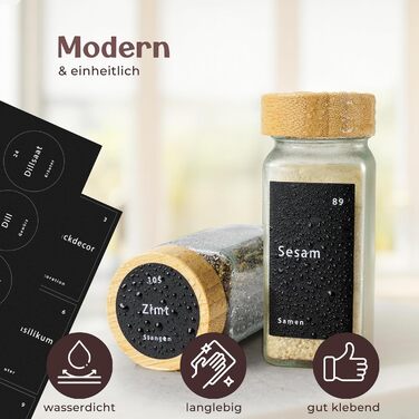 Набір скляних баночок для спецій - 24 шт. з етикетками та бамбуковими кришками, 120 мл, з дозаторами та аксесуарами. Набір контейнерів для спецій, натуральний дизайн