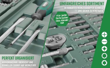 Набір інструментів Brüder Mannesmann 89 предметів, універсальний, сталь Cr-V: пила, молоток, плоскогубці, ключі, тріскачка, рівень M29085