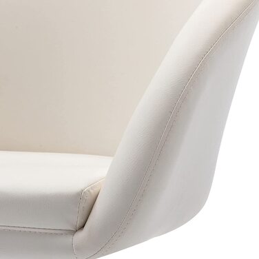 Шикарний стілець-каталка Duhome офісний стілець зі штучної шкіри косметичний стілець обертовий стілець регульований по висоті обертовий вибір кольору, Білий