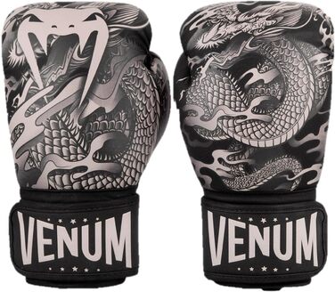 Боксерські рукавички Venum Dragon's Flight (12 унцій, чорний / пісочний)