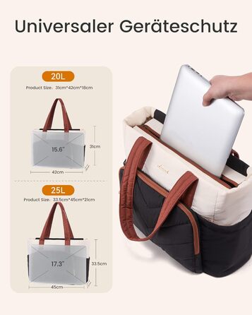 Сумка-шопер LOVEVOOK для жінок: велика, легка, 15.6