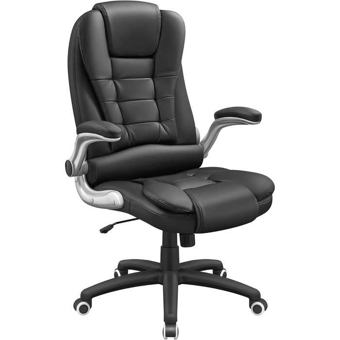 Офісний стілець SONGMICS Ergonomischer Bürostuhl, регульований, чорний, OBG21B, 52 x 53 x 122 см