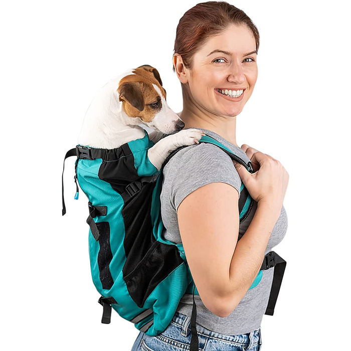 Рюкзак для собак Galate, Регульований рюкзак для собак для маленьких і маленьких собак, зручний для перенесення, рюкзак для домашніх тварин для прогулянок на свіжому повітрі, піших прогулянок, альпінізму ,подорожей (М, Синій)