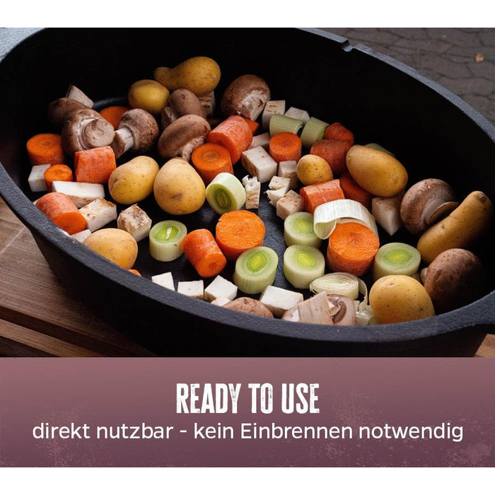 Набір голландської печі Grillfürst Dutch Oven BBQ Edition DO 9: чавунний котелок 8,5 л з підставкою, кришкою та аксесуарами