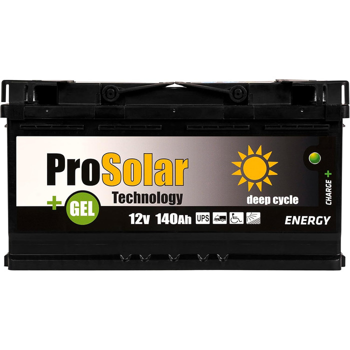 Акумулятор ProSolar 12V 140Ah, сонячна, глибокий цикл, герметична, без обслуговування