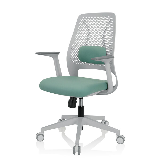 Офісне крісло PARFERIO W з тканини м'ятно-зеленого кольору hjh OFFICE