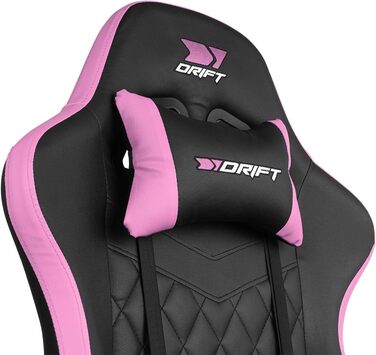 Ігровий крісло DRIFT GAMING DR35 - комфорт та підтримка для геймерів, чорно-сірий колір, з подушками для спини та шиї, регульоване, на міцній базі, з підлокітниками