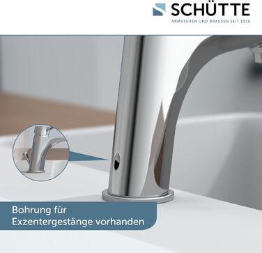 Змішувач для ванної кімнати Schütte Boston, хром, одноlever, з набором для зливу, для умивальника | Schütte