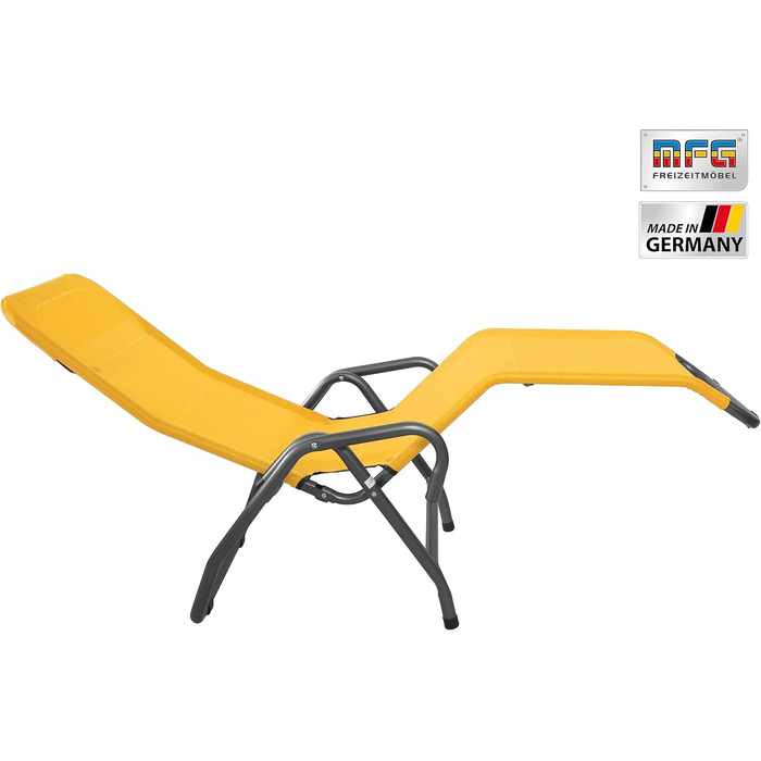 Крісло для відпочинку біля басейну MFG, антрацит/жовтий (3 фути)