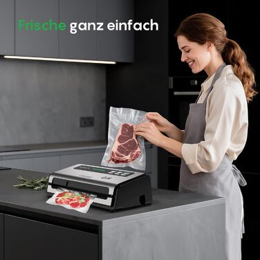 Вакууматор FRESKO Automatik для продуктів з турбо-режимом (15л/хв), автоматичний вакуумний пакувальник, 2 рулони в комплекті