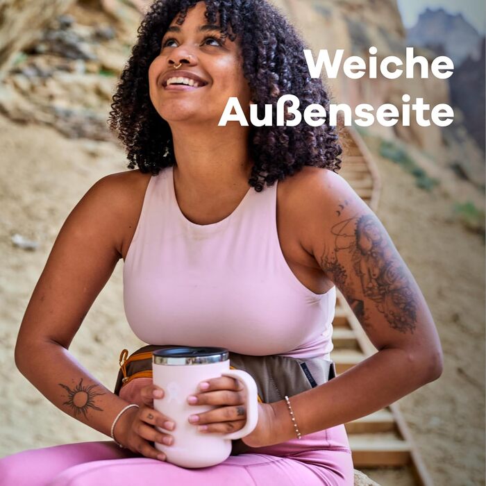 Термокружка Hydro Flask 354 мл (12 oz) з нержавіючої сталі, чорна, з кришкою та ручкою