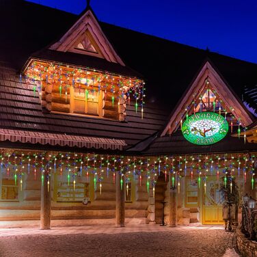 EASTERNSTAR Льодогенератор світлодіодна гірлянда 20м, 200 LED, тепле біле світло, водонепроникна, для декору саду, вечірки, весілля, Різдва