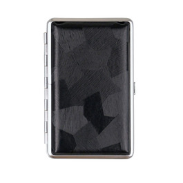 Портсигар BLACK LADY 3 black для сигарет 100 мм (king-size) та шкіряний образ SLIM з гумкою