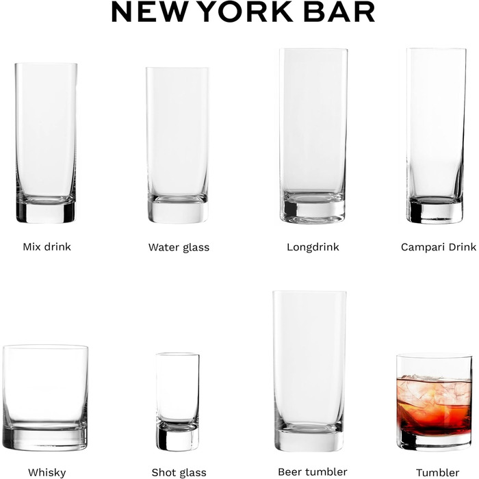 Набір склянок Longdrink Stölzle Lausitz New York Bar (6 шт, 320 мл) – склянки для коктейлів, води та соків. Склянка Campari, кришталеве скло, міцні та безпечні.