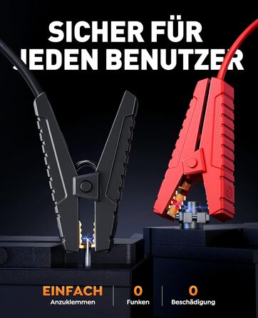 Powerbank для автомобіля Starthilfe 5000A з компресором 150PSI, 12V для бензину та дизеля (10.0L), LED, USB-C