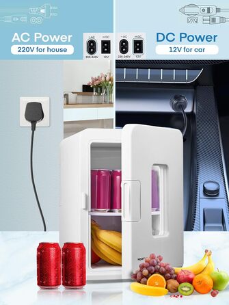 MINI холодильник NORTHCLAN 15L 2в1 з охолодженням та нагріванням, 12V/220V, для авто, офісу, кімнати, чорний, Max/Eco режим