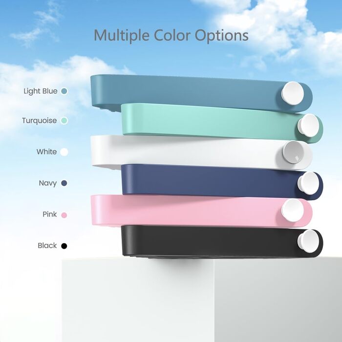 Набір з 4 полиці для душу Sotfamily без свердління, кутові (90°), пластикові, для шампуню та мила, турецький блакитний