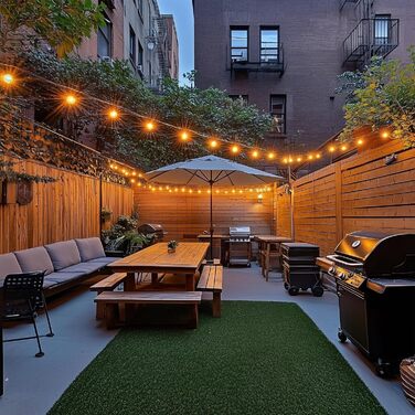 LED гірлянда для зовнішнього використання 9 м, диммувана, з пультом, 75 LED, тепле світло, IP45, для саду, балкону, тераси, кемпінгу та вечірок