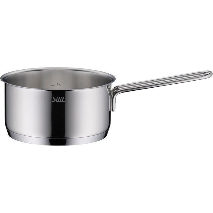 Каструля Silit Extra Cook з нержавіючої сталі 16 см з мірною шкалою та широким зливом, для плити Induktion