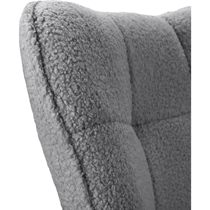 Крісло-гойдалка Liuyoyo з високою спинкою, м'яке крісло з оббивкою, для спальні, офісу, читання, сучасний дизайн (Рожевий, Темно-сірий)