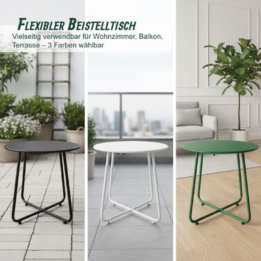 Relaxdays Додатковий столик зі сталі, стійкий до погодних умов