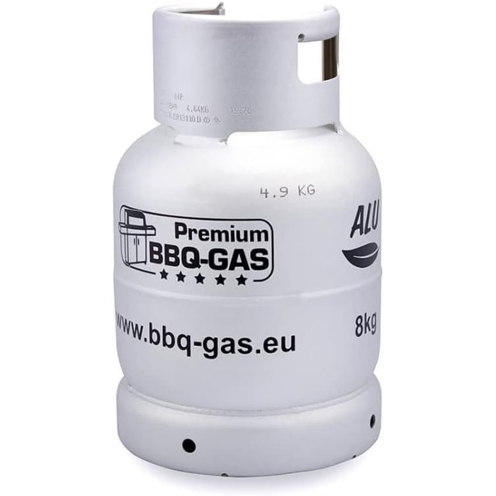 Газовий балон Alugas Premium для барбекю 8 кг (пропан) - гриль, кемпінг