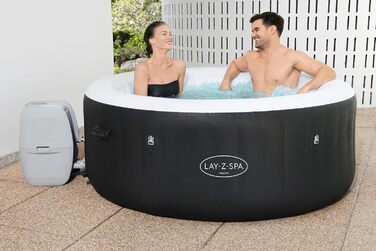 Надувний гідромасажний басейн-спа Bestway Lay-Z-Spa Miami AirJet Whirlpool для 2-4 осіб, 180 x 66 см, чорний