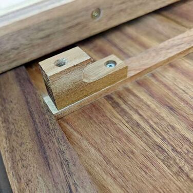 Стіл-трансформер квадратної форми Relaxdays з акацієвого дерева