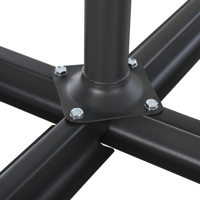 Підставка для парасольки HOMCOM HDPE чорний, стабільний тримач для парасольки для саду та патіо