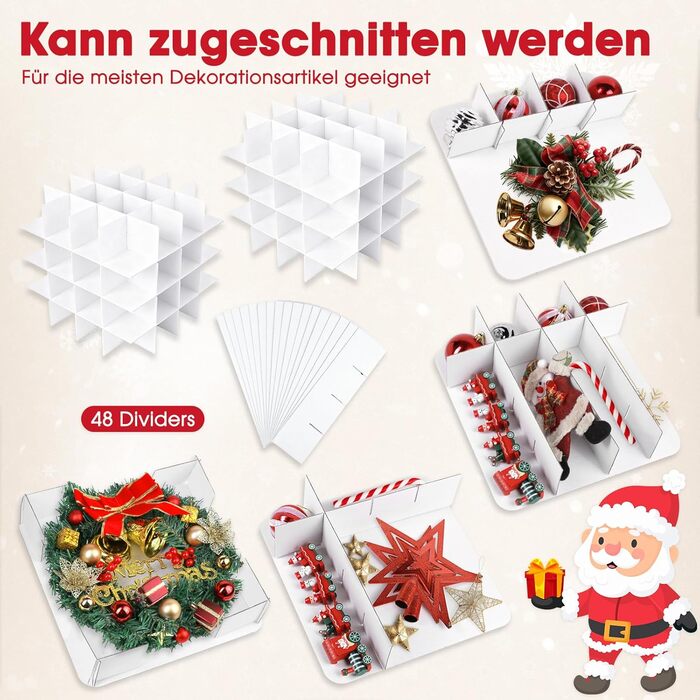 Органайзер для прикрас на ялинку Flow Fire: коробка для зберігання 2 шт., 64 відділення, під ялинкові кулі 7 см