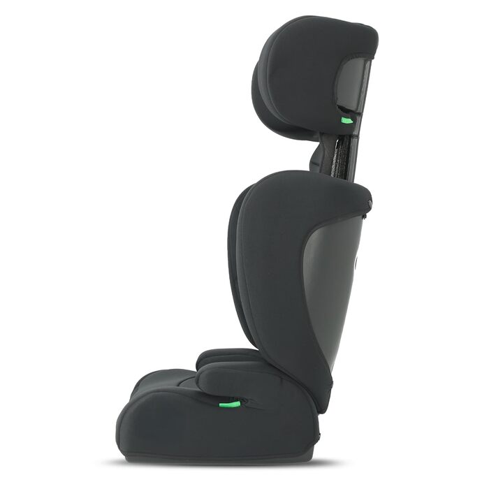 Автокрісло Deryan Charlie i-Size 100-150 см, 9-36 кг, 3.5-12 років, Чорне - з ременями безпеки, регульований підголівник, бічний захист