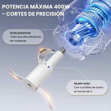 Подрібнювач LINKChef електричний 1.5л, скляна чаша, сталеві ножі, 2 швидкості, для м'яса, фруктів, овочів та дитячого харчування, сріблястий