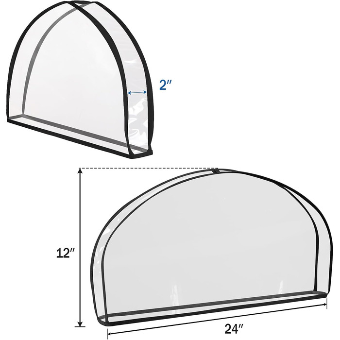 Чохол для пилососа Syeeiex 15x, прозорий 60x30x5см для костюмів, суконь, пальто, сорочок