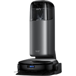 Робот-пилосос eufy L60 з базою самостійного очищення, потужність 5000Pa, захист від намотування волосся, 60 днів без випорожнення, iPath лазерна навігація (відновлений) (S1 Pro)