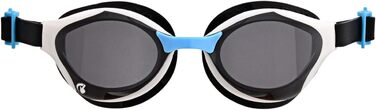 Окуляри для плавання arena Air-сміливі плавальні окуляри, чоловічі плавальні окуляри для дорослих з великими лінзами, захист від ультрафіолету, технологія захисту від запотівання, повітряні ущільнення (Один розмір підходить всім, димчасто-білий і чорний)