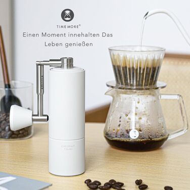 Ручна кавомолка TIMEMORE Chestnut з металевим корпусом, шліф Kegelschliff S2C, для еспресо та френч-прес, чорна