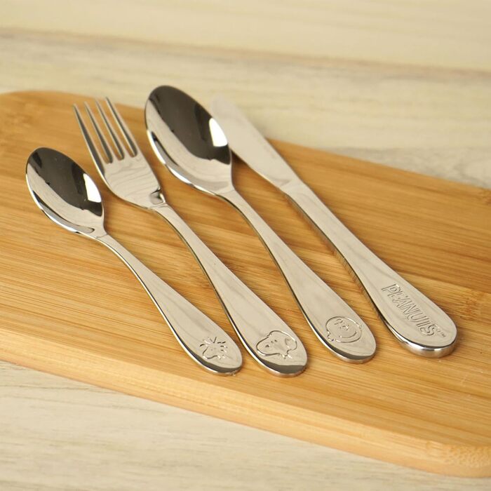 Набір дитячого посуду Kinderbesteck з гравіюванням - персоналізований посуд з іменем або датою від GEDA LABELS (Peanuts)