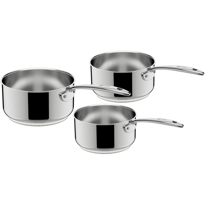 Каструля Lagostina Accademia Lagofusion, 14 см (1 л), нержавіюча сталь 18/10, для всіх типів плит (включаючи індукційні), з надійним привареним ручками, Італія